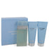 Light Blue by Dolce & Gabbana Gift Set -- 3.3 oz Eau De Toilette Spray + 3.3 oz Body Cream + 3.3 oz Shower Gel for Women